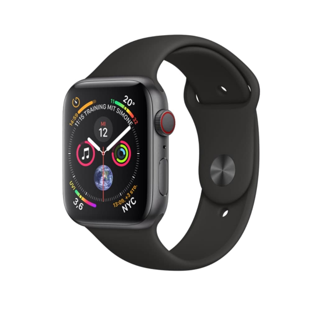 Schwarz Apple Watch Serie 4 GPS + Cellular, 40 mm Aluminium-Gehäuse, Sport-Loop / -Armband.1