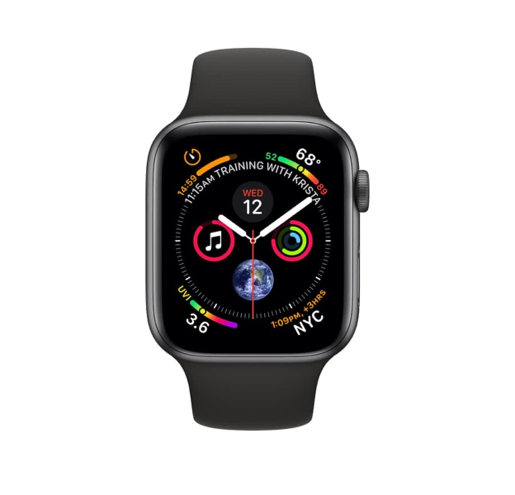 Schwarz Apple Watch Serie 4 GPS + Cellular, 40 mm Aluminium-Gehäuse, Sport-Loop / -Armband.2