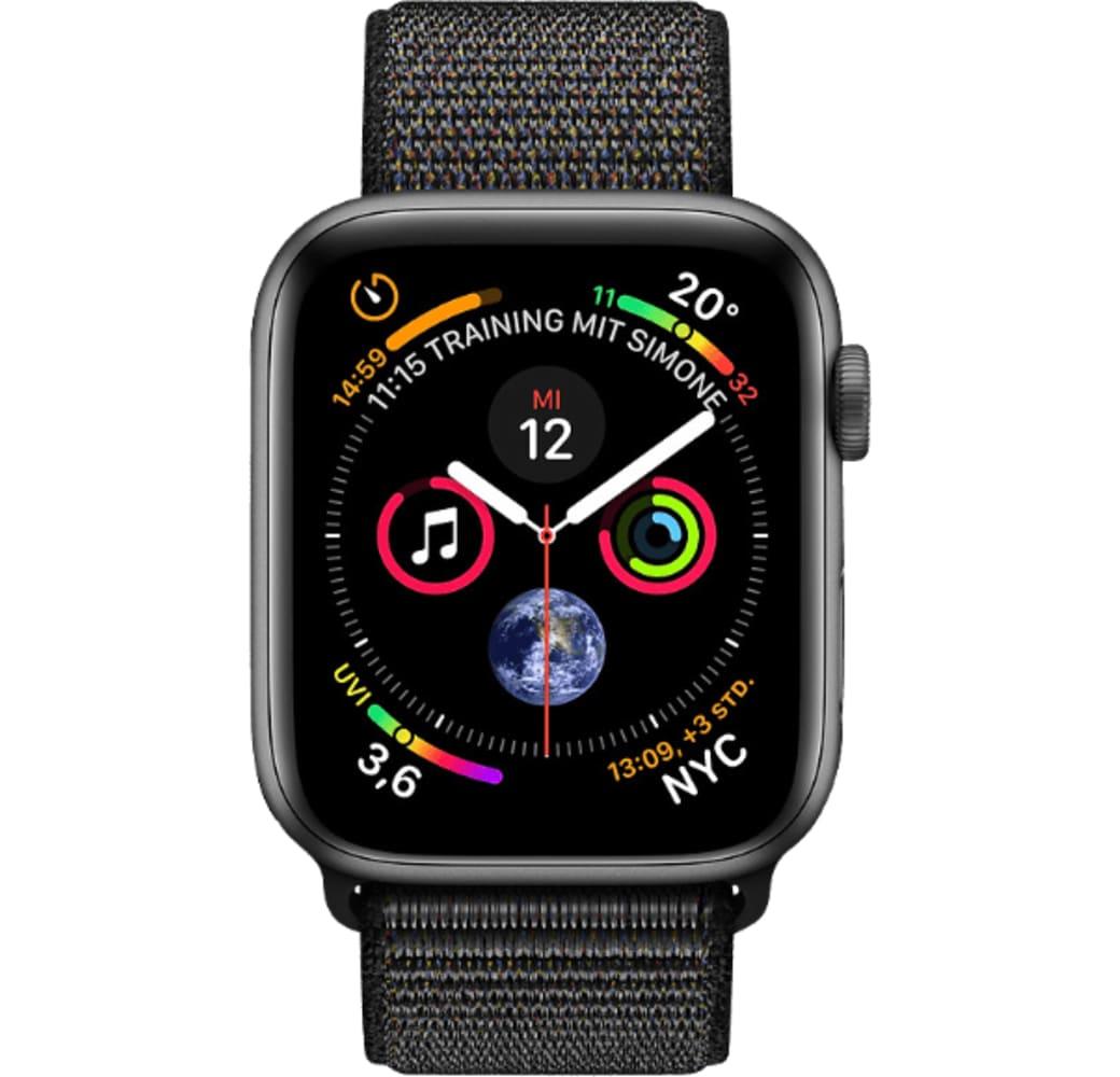 Space Grey / Black Sport Loop Apple Watch Series 4 GPS + Cellular, 44mm Aluminium case, Sport loop / band.1