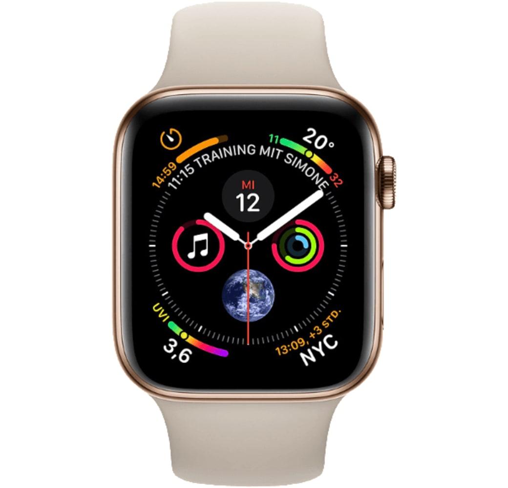 Stone & Gold Apple Watch Series 4 GPS + Cellular, 44mm Stainless steel case, Sport loop / band.1