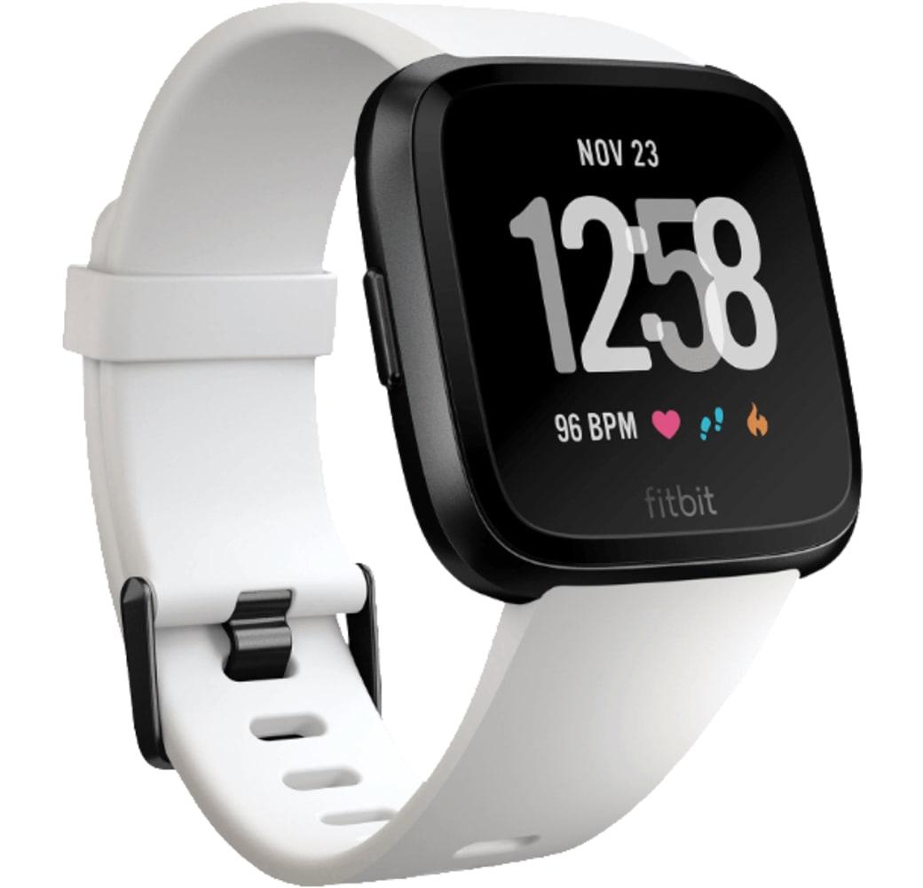 Weiß / Schwarz Fitbit Versa Smartwatch.2