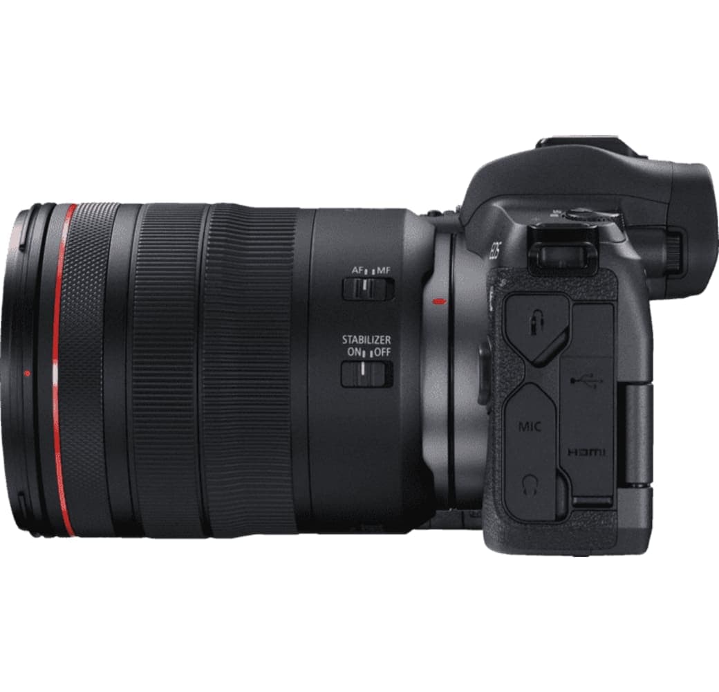 Schwarz Canon EOS R + RF 24-105mm f/4.0 + EF-EOS R Adapter.3