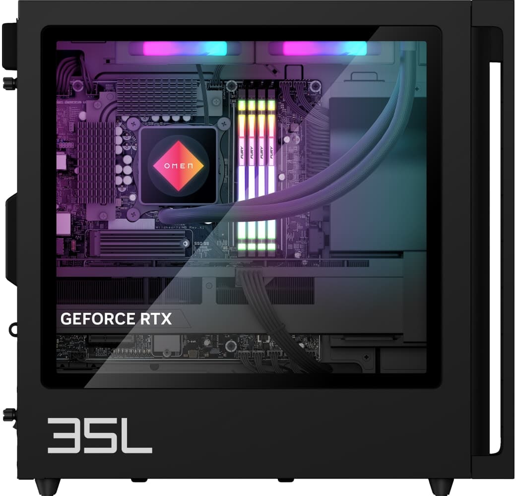 Black HP Omen 35L Gaming Desktop | Gaming PC GT16-0078ng - AMD Ryzen™ 7 8700G - 32GB - 2TB SSD - NVIDIA® GeForce® RTX 4070 Ti.3