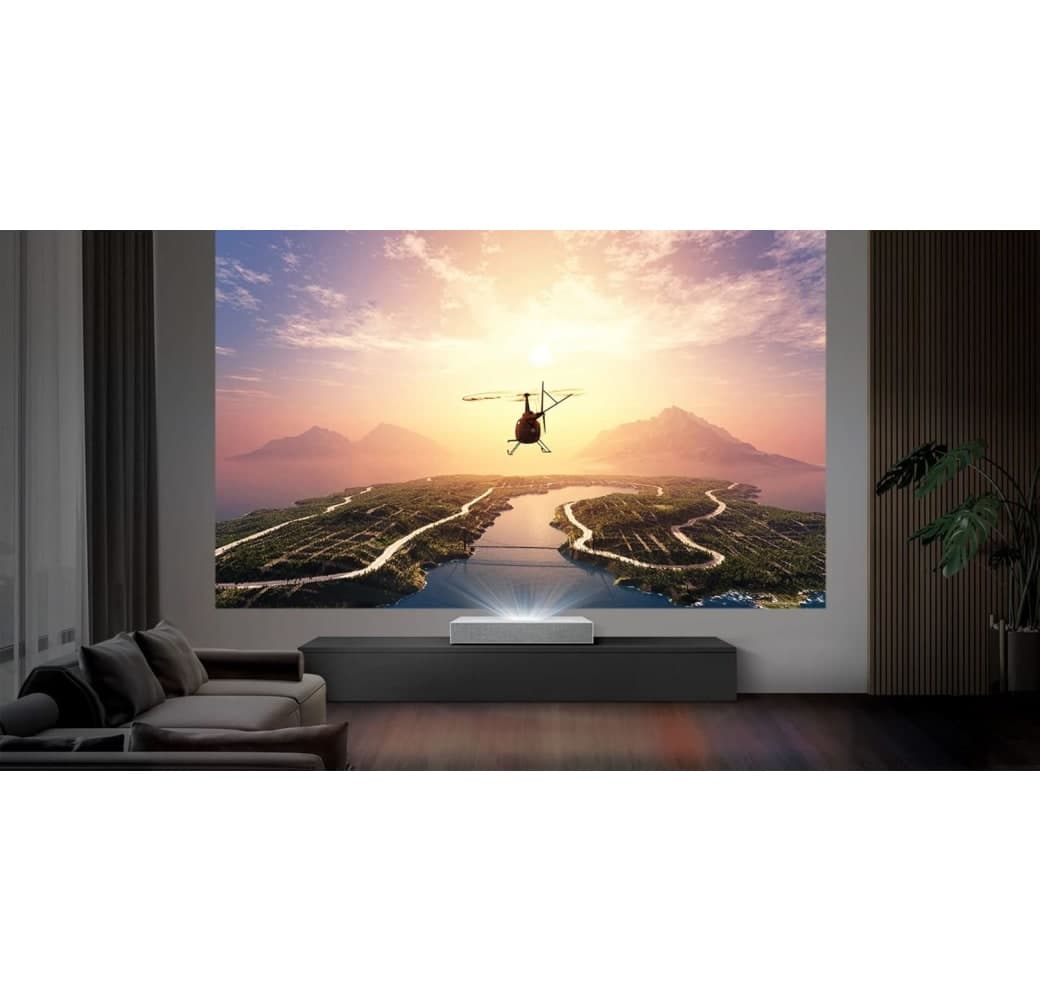 White LG Ultra-Short Throw HU85LS Projector - 4K UHD.7