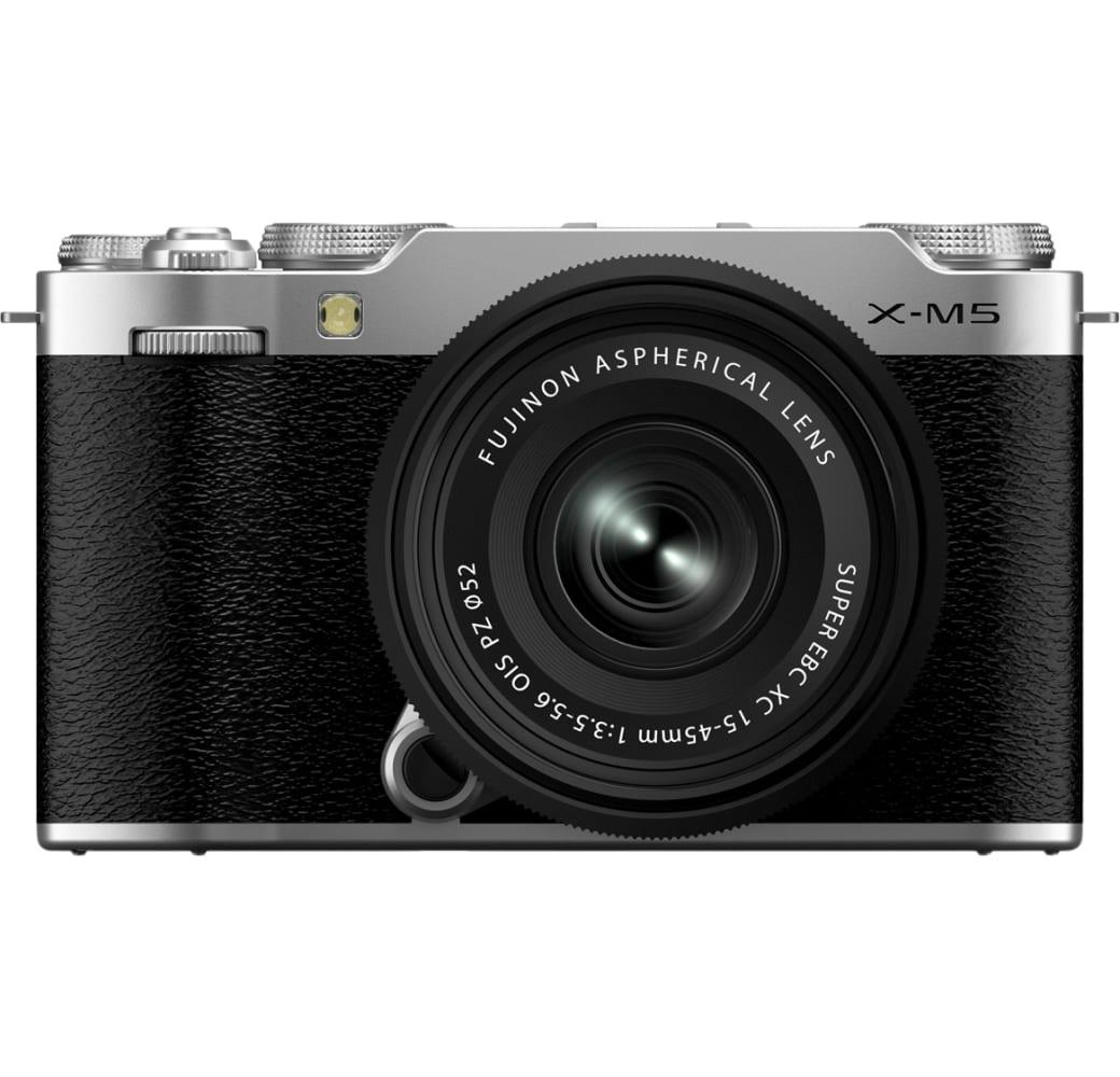 Zilver Fujifilm X-M5 Systeemcamera, met lens XC15-45mm f/3.5-5.6 OIS PZ.3