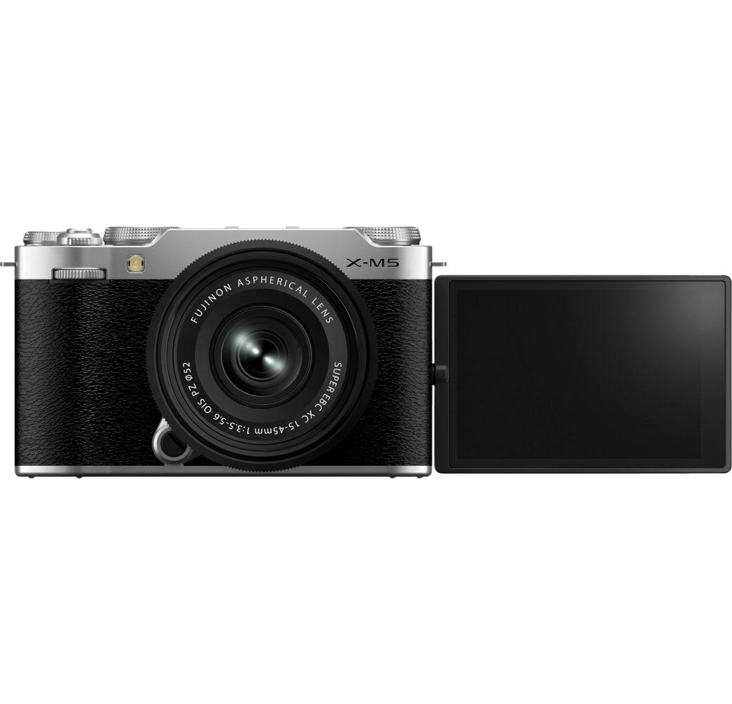 Zilver Fujifilm X-M5 Systeemcamera, met lens XC15-45mm f/3.5-5.6 OIS PZ.6