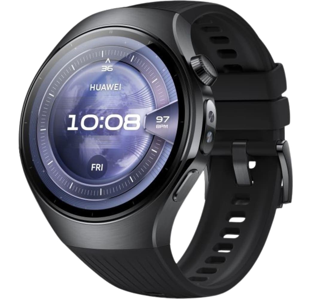 Black Huawei Watch 5 Smartwatch, Stainless Steel Case, 46mm.1