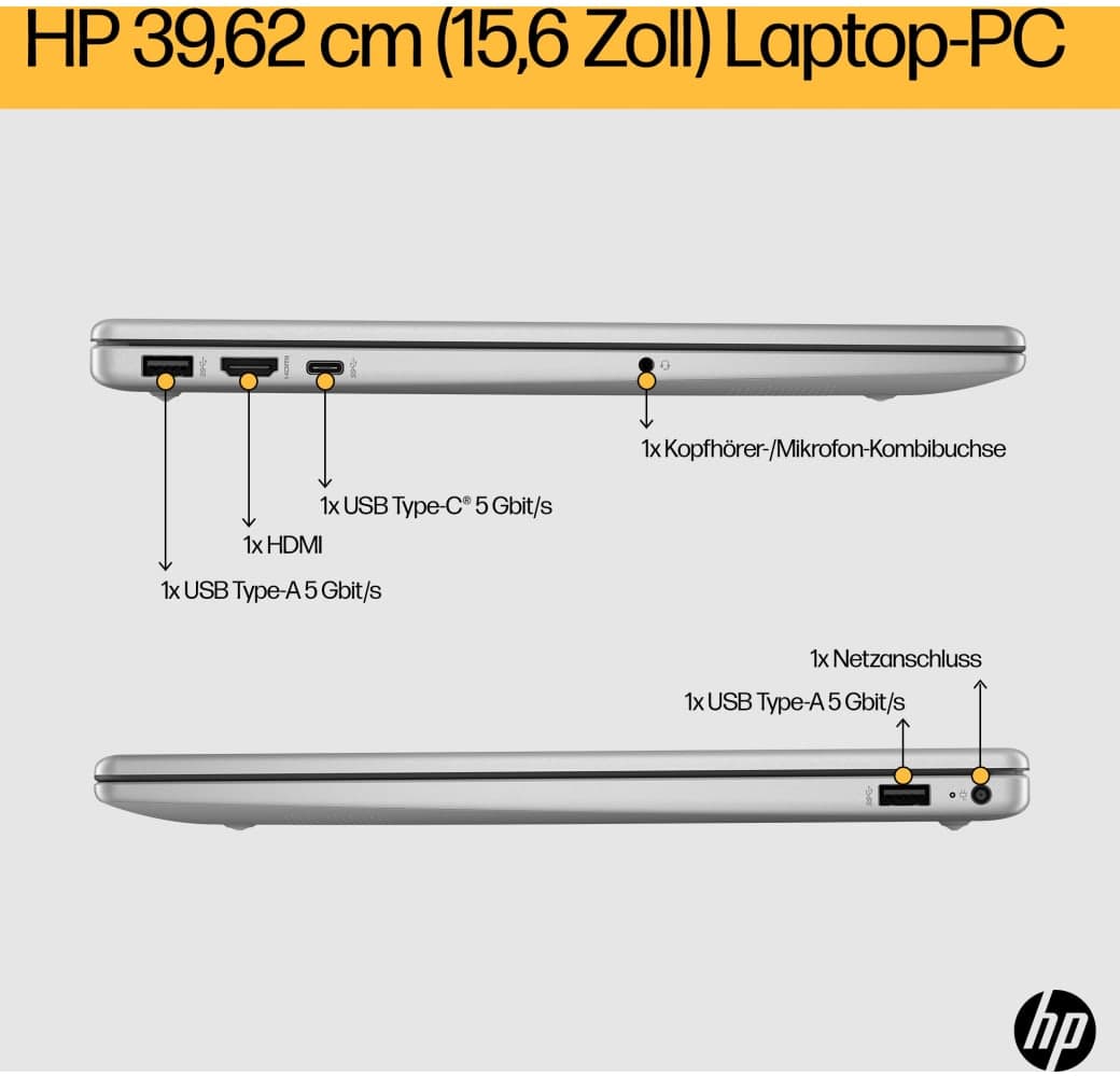 Natural Silver HP 15-fc0052ng Laptop - AMD Ryzen™ 5 7520U - 16GB - 1TB SSD - AMD Radeon™ Graphics.4