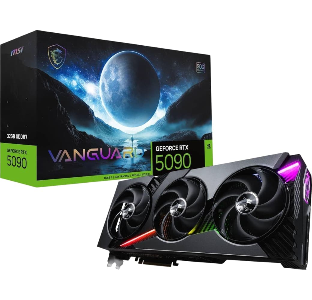 Black Graphics Card MSI GeForce RTX 5090 Vanguard 32GB GDDR7.1
