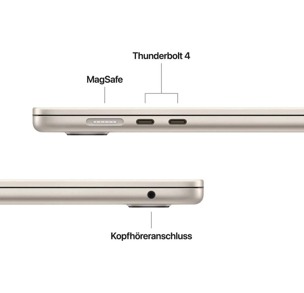Polarstern Apple MacBook Air 15" Laptop - Apple M4 - 16 GB - 256 GB SSD - Integrierte 10-Kern-GPU von Apple - Deutsch (QWERTZ).4