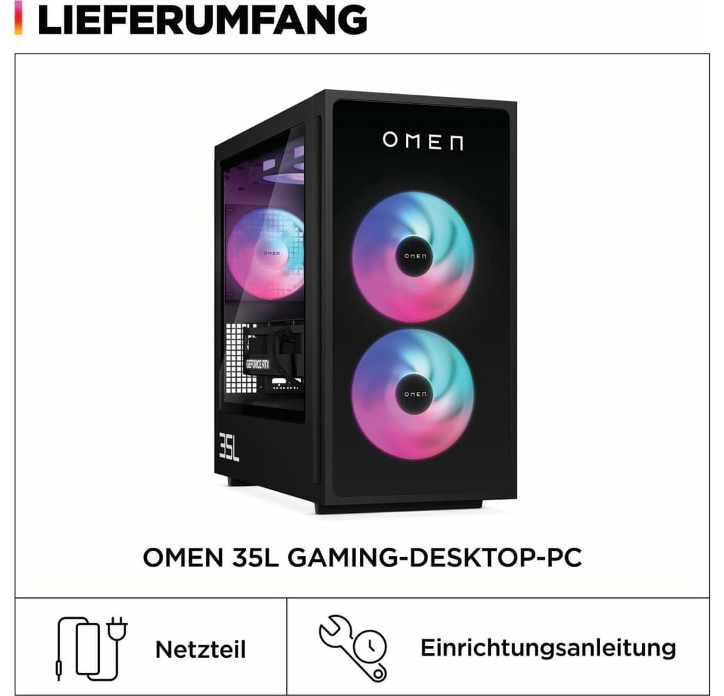 Schwarz HP OMEN 35L GT16-0064ng Gaming Desktop - Intel® Core™ Ultra 7-265F - 32GB - 1TB SSD - NVIDIA® GeForce® RTX™ 5070.11