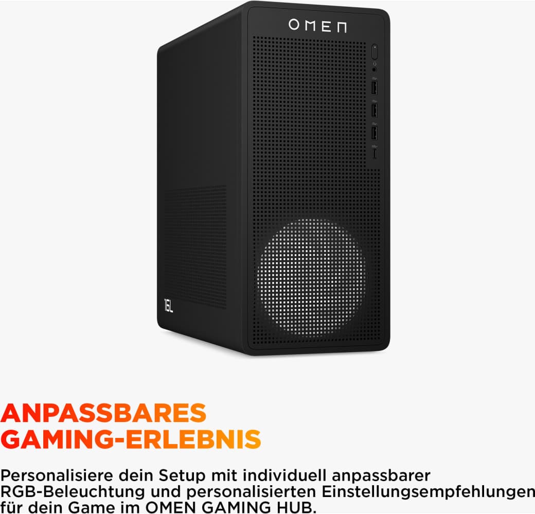 Zwart HP OMEN 16L TG03-0278ng Gaming Desktop - Intel® Core™ i7-14700 - 32GB - 1TB SSD - NVIDIA® GeForce® RTX™ 5060 Ti.7