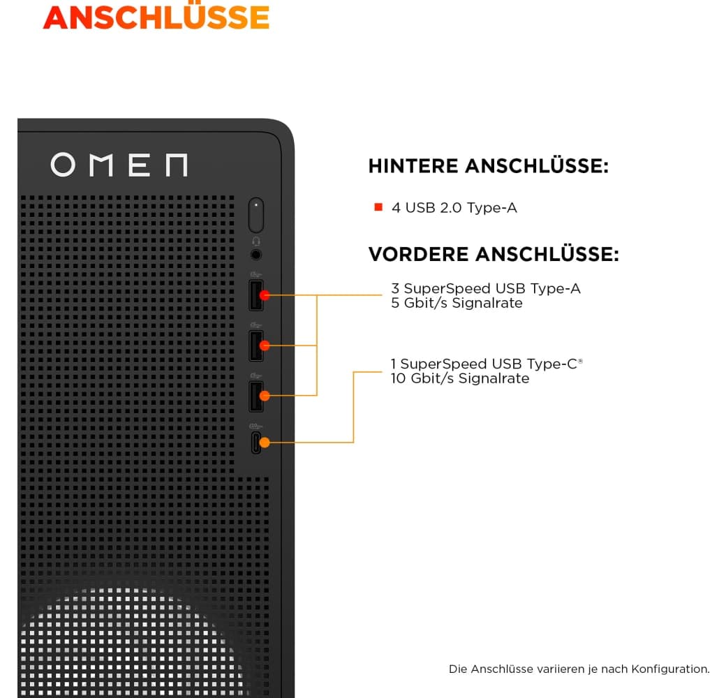 Zwart HP OMEN 16L TG03-0278ng Gaming Desktop - Intel® Core™ i7-14700 - 32GB - 1TB SSD - NVIDIA® GeForce® RTX™ 5060 Ti.11