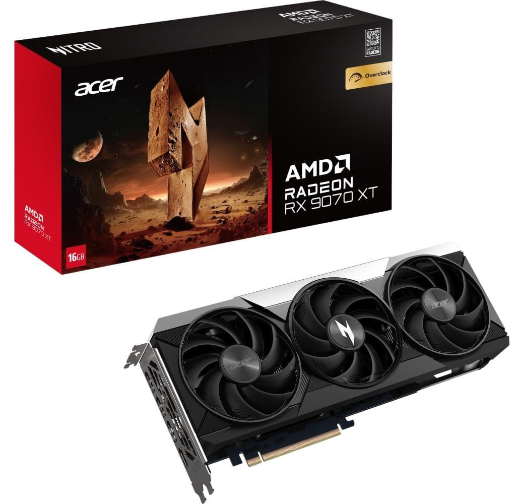 Schwarz Acer NITRO AMD RX 9070 XT OC Grafikkarte.1