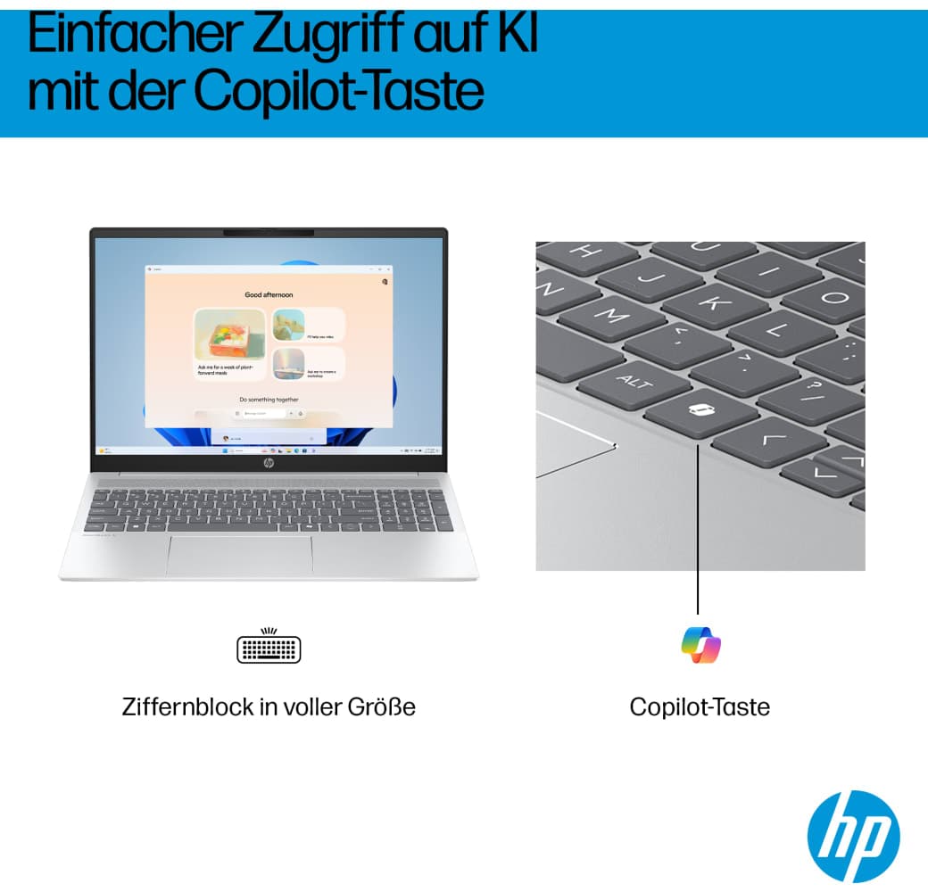 Gletschersilber HP OmniBook 5 16-af1055ng Notebook - Intel® Core™ Ultra 5-225U - 16GB - 512GB SSD - Intel® Intel Graphics.9