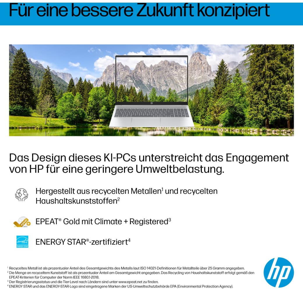 Gletschersilber HP OmniBook 5 16-af1055ng Notebook - Intel® Core™ Ultra 5-225U - 16GB - 512GB SSD - Intel® Intel Graphics.10