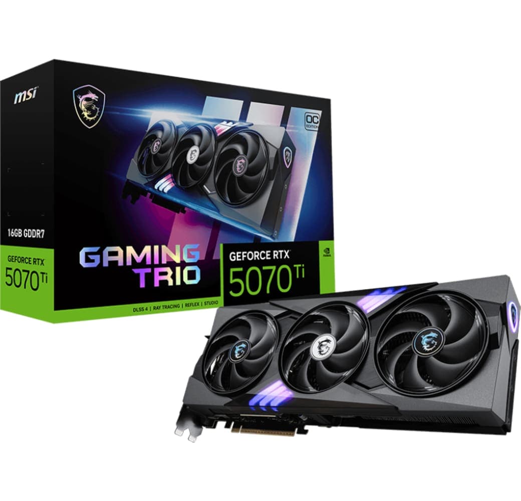 Black MSI GeForce RTX 5070 Ti 16G GAMING TRIO OC Graphics Card.1