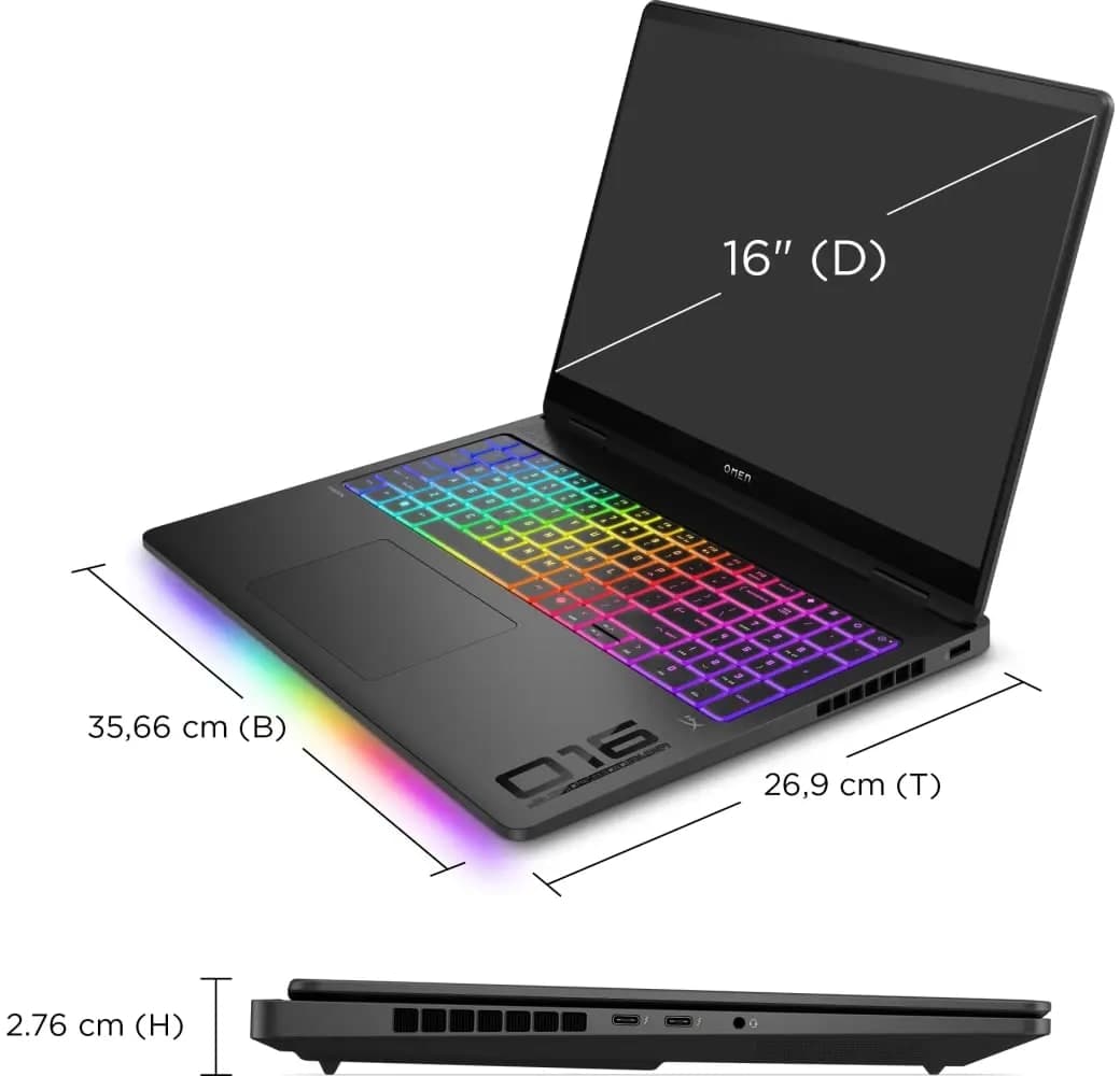 Schattenschwarz HP OMEN Max 16-ah0095ng Gaming Notebook - Intel® Core™ Ultra 9-275HX - 32GB - 1TB SSD - NVIDIA® GeForce® RTX™ 5080.8