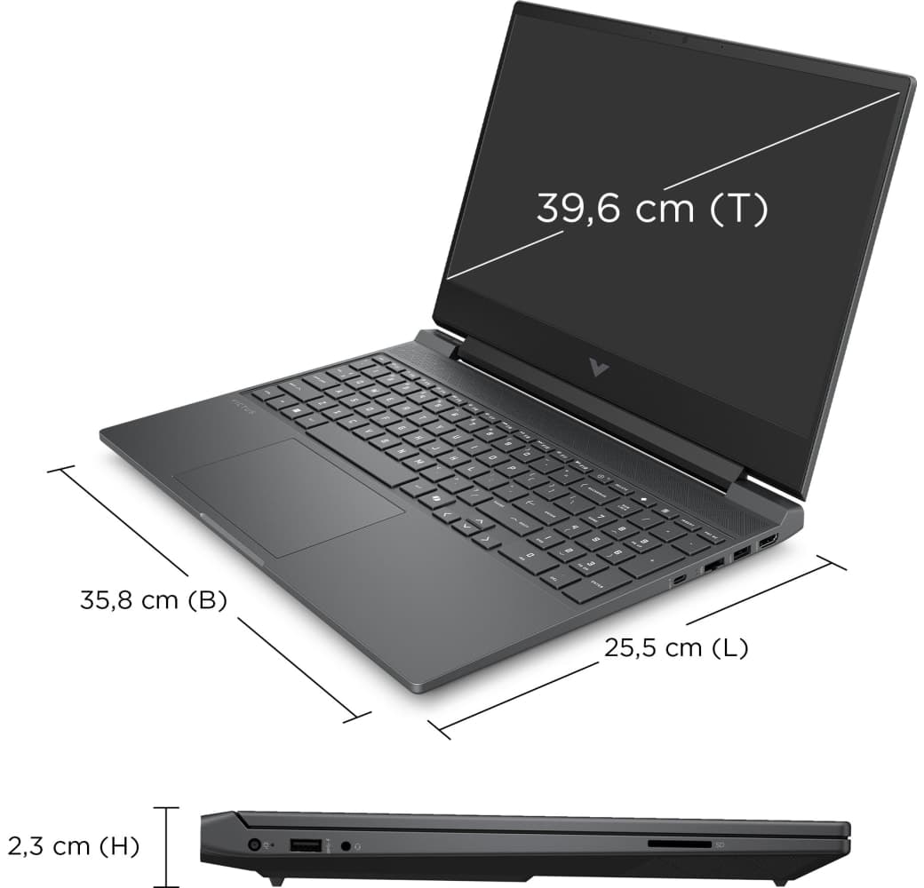 Silber HP Victus 15-fa2073ng Gaming Notebook - Intel® Core™ i7-13620H - 16GB - 1TB SSD - NVIDIA® GeForce® RTX™ 5060.5