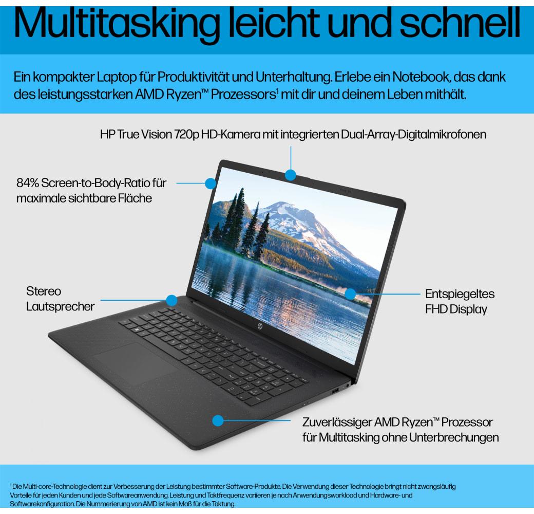 Tiefschwarz HP 17-cp3072ng Notebook - AMD Ryzen™ 7 7730U - 16GB - 512GB SSD - AMD AMD Radeon Graphics.9