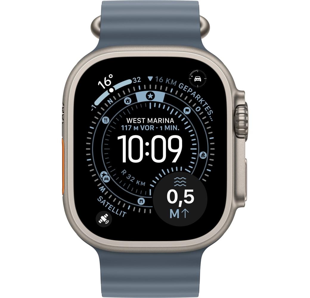 Maritimblau Apple Watch Ultra 3 GPS + Cellular, Titangehäuse, Ocean Band, 49 mm.2