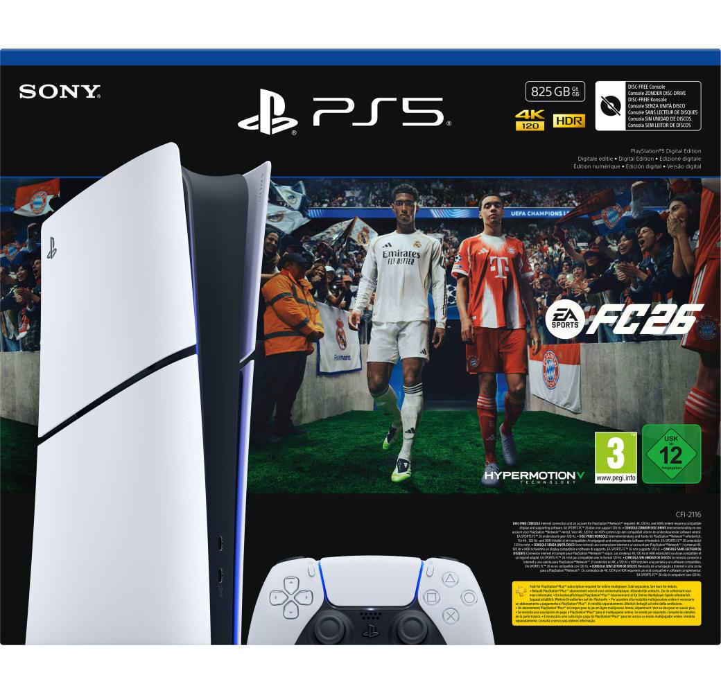 White Sony PlayStation 5 Slim Digital Edition E-Chassis + FC 26 Console.1