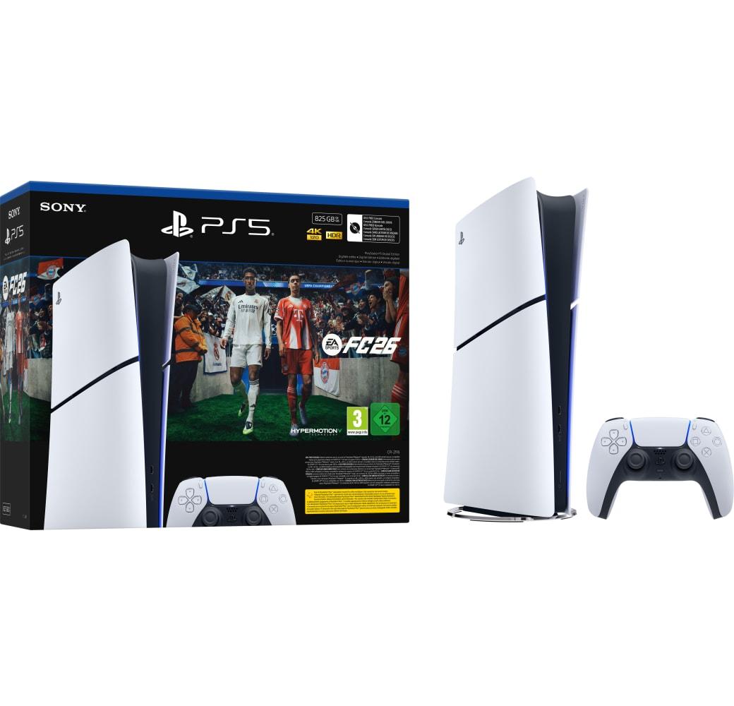 White Sony PlayStation 5 Slim Digital Edition E-Chassis + FC 26 Console.2