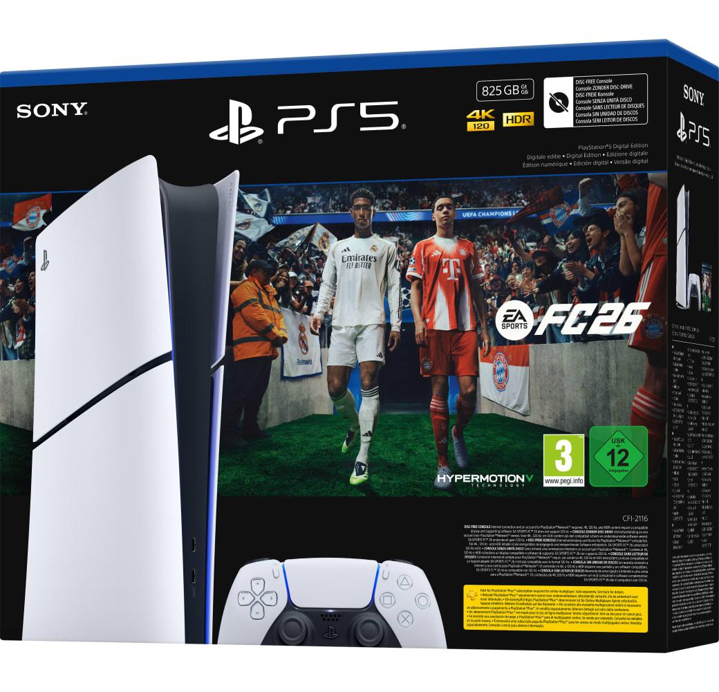 White Sony PlayStation 5 Slim Digital Edition E-Chassis + FC 26 Console.4