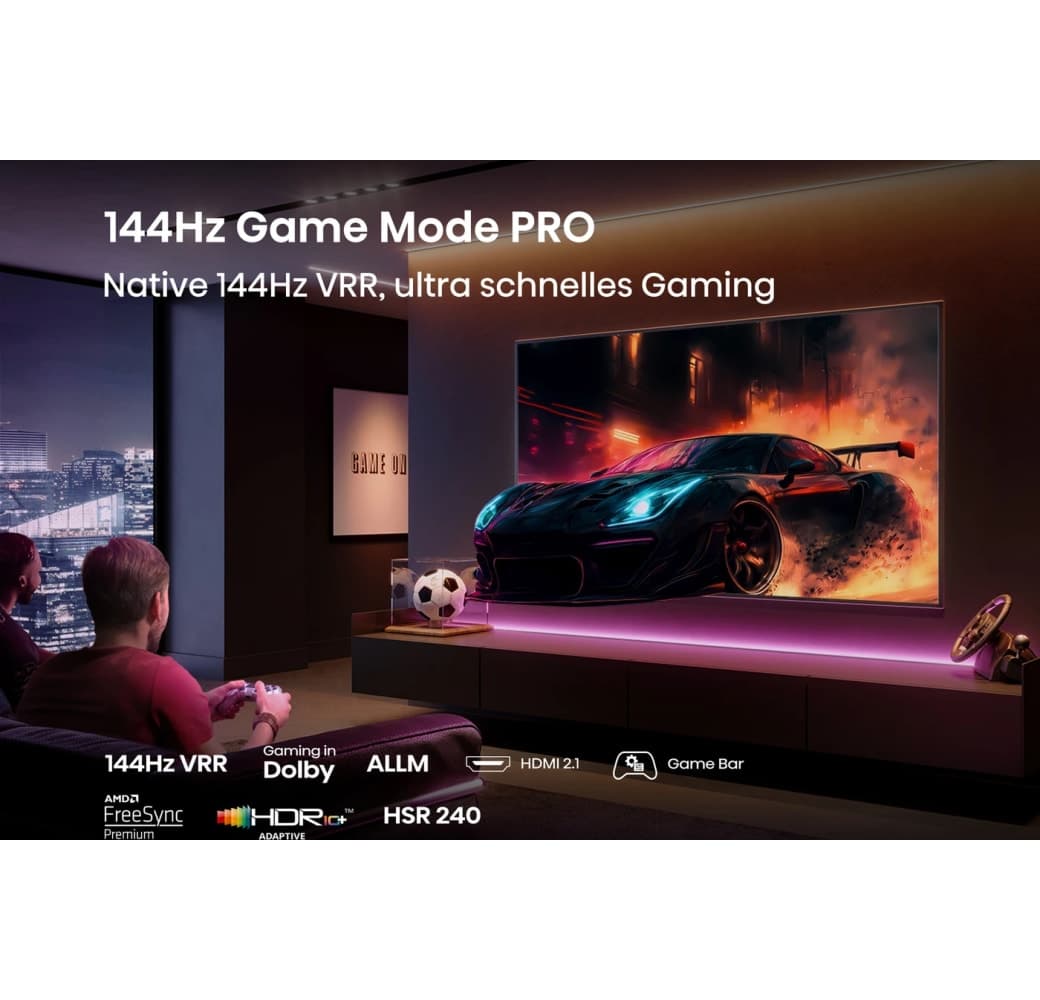 Black Hisense 65E77Q Pro - TV 65" QLED 4K.4