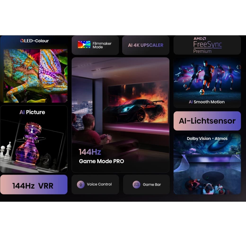 Schwarz Hisense 55E77Q Pro - TV 55" QLED 4K.3