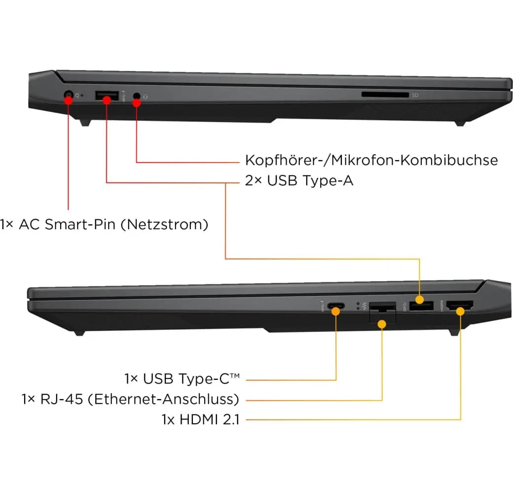 Glimmersilber HP Victus 15-fb3073ng Copilot+ PC Gaming Notebook - AMD Ryzen™ 7 350 - 16GB - 1TB SSD - NVIDIA® GeForce® RTX™ 5060.5