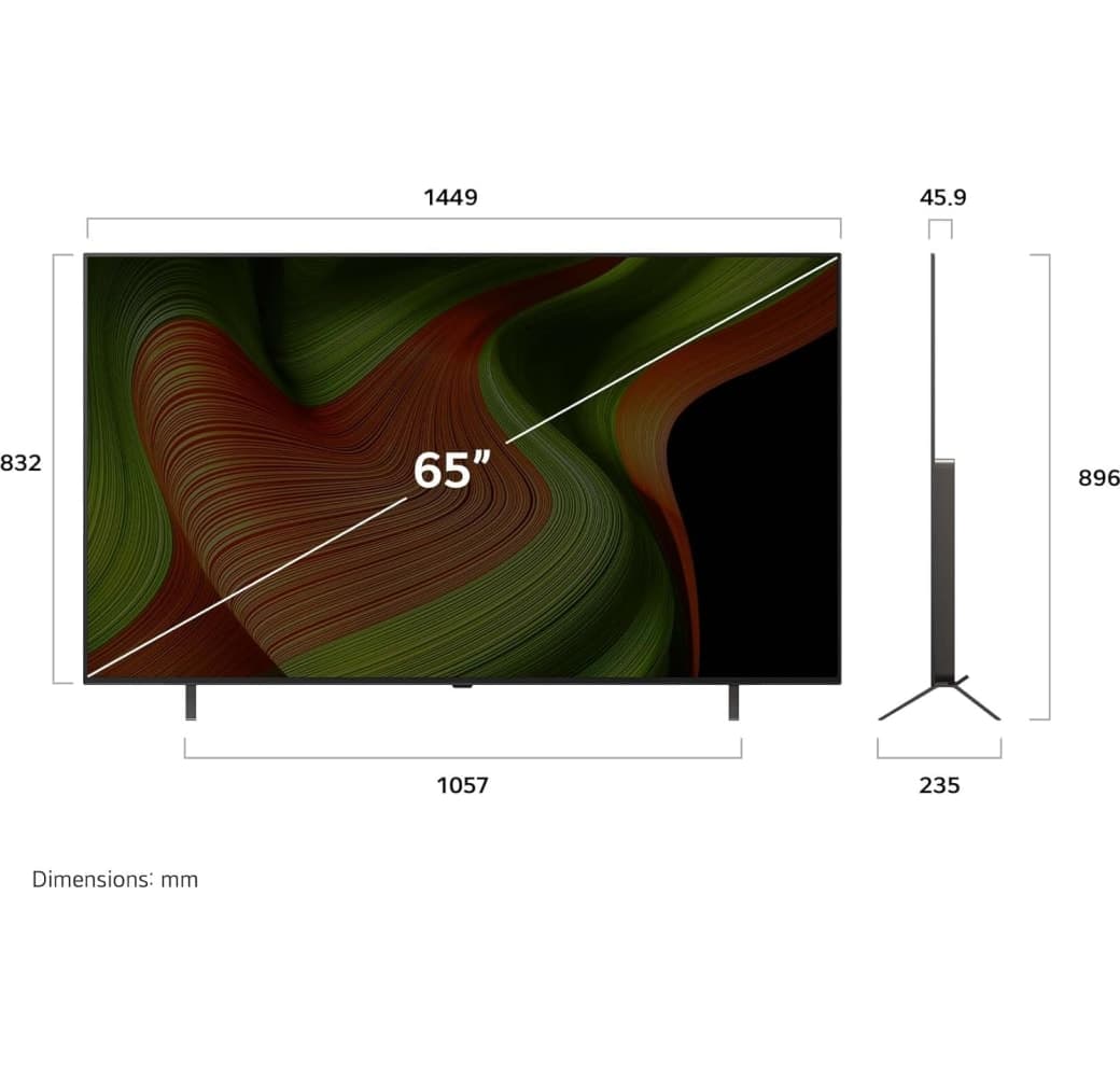 Black TV LG OLED65B59LA.AEUD.5
