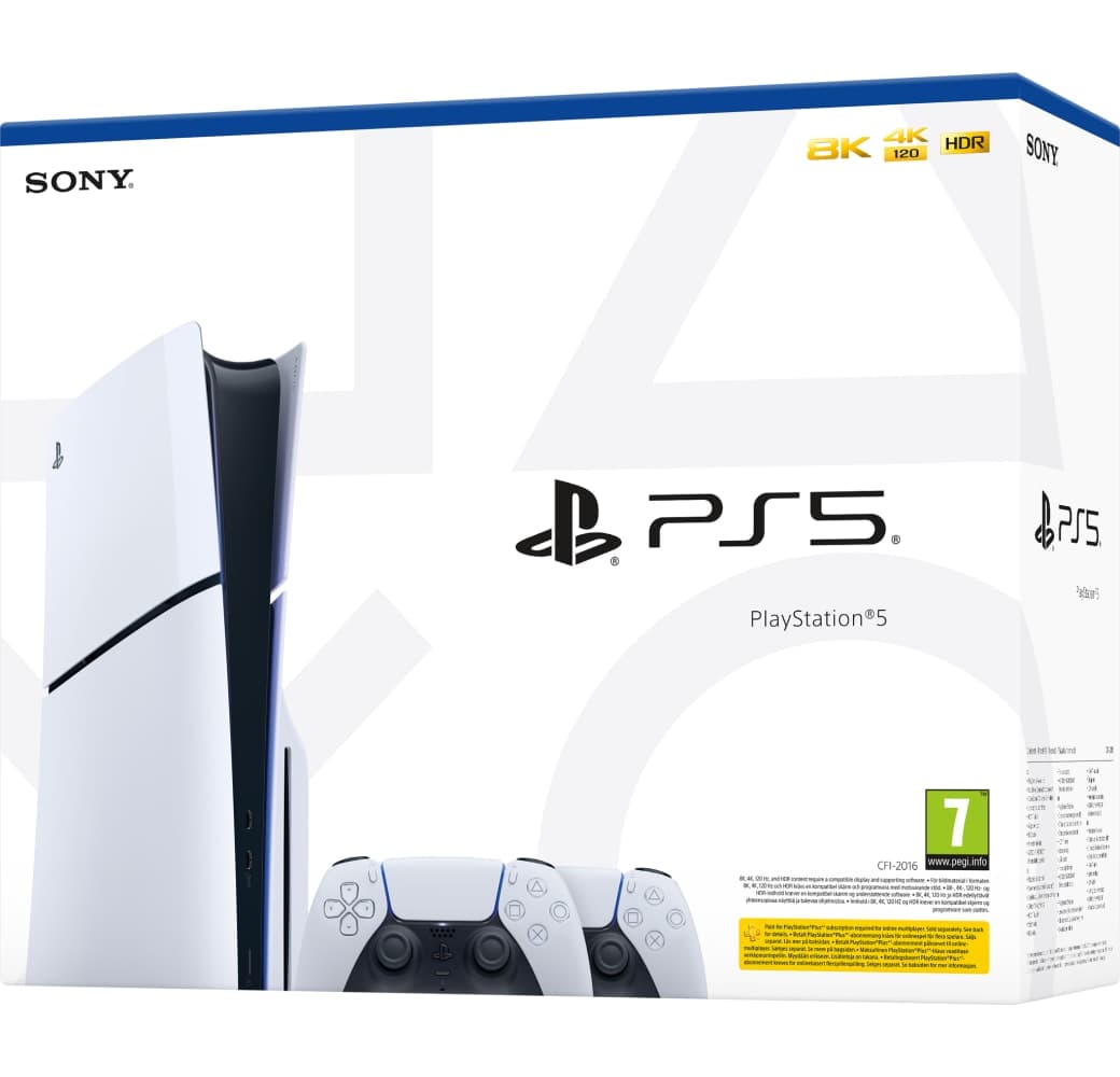 White SONY PlayStation®5 with Disc Drive - 2x DualSense® Wireless-Controller Bundle.4
