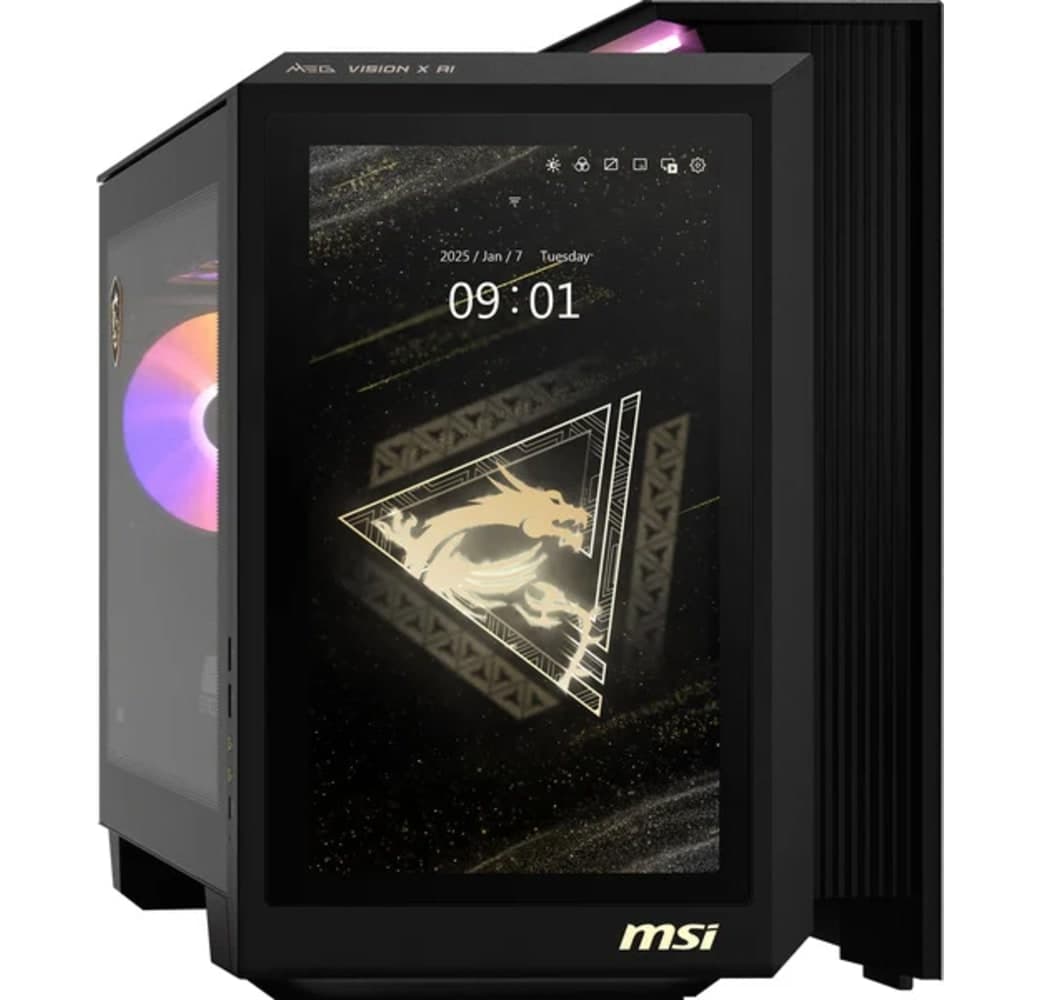 Schwarz MSI MEG Vision X AI 2NVR7-236AT Gaming-Desktop - Intel® Core™ Ultra 7-265K - 64 GB - 2 TB SSD - NVIDIA® GeForce® RTX™ 5070 Ti -.1