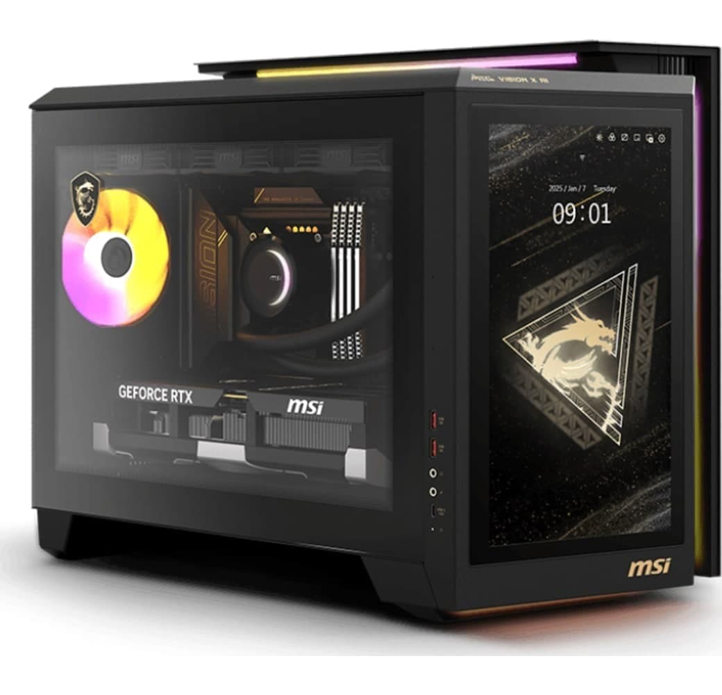 Schwarz MSI MEG Vision X AI 2NVR7-236AT Gaming-Desktop - Intel® Core™ Ultra 7-265K - 64 GB - 2 TB SSD - NVIDIA® GeForce® RTX™ 5070 Ti -.2