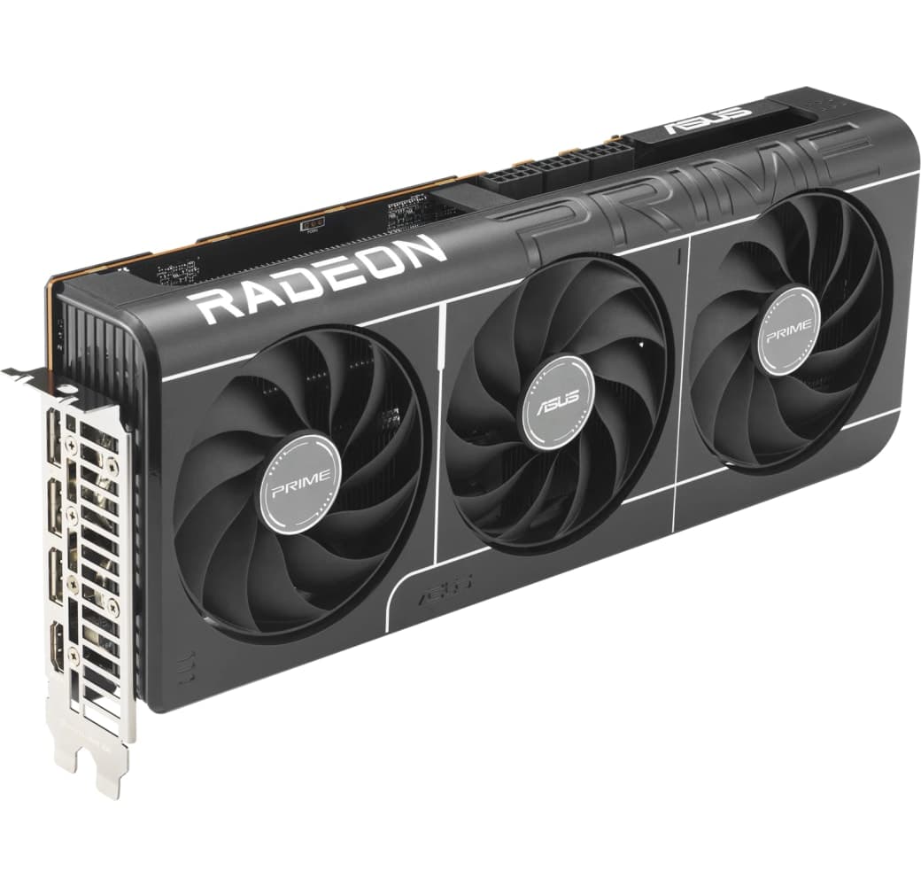 Black ASUS PRIME RX 9070 XT Graphics Card.8