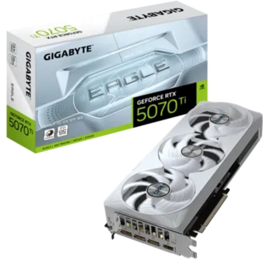 Weiß Gigabyte GeForce RTX 5070 Ti EAGLE OC ICE 16GB GDDR7 Grafikkarte.1