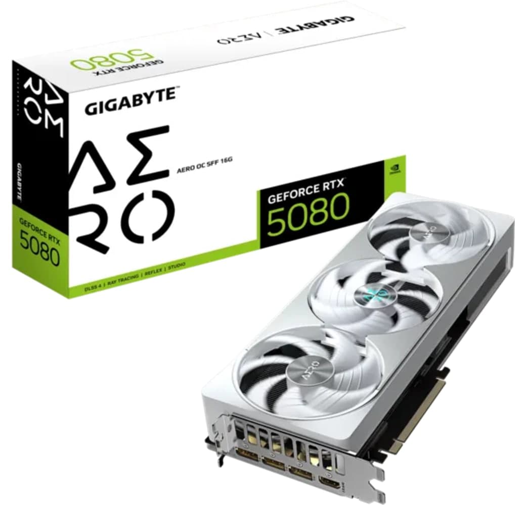 Silver Gigabyte GeForce RTX 5080 AERO OC SFF 16GB GDDR7 grafische kaart.1