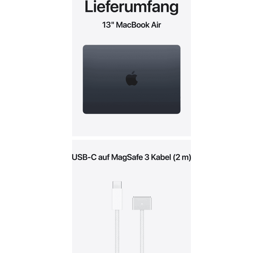 Mitternacht Apple MacBook Air 13" Laptop - Apple M5 - 16 GB - 512 GB SSD - Apple 8-Core - Deutsch (QWERTZ).6