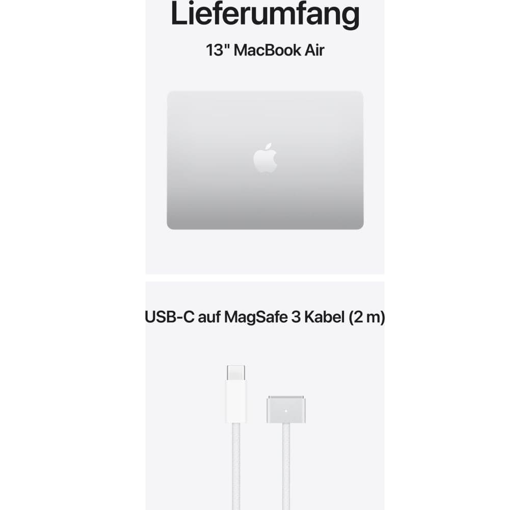 Silber Apple MacBook Air 13" Laptop - Apple M5 - 16 GB - 512 GB SSD - Apple 8-Core - Deutsch (QWERTZ).6