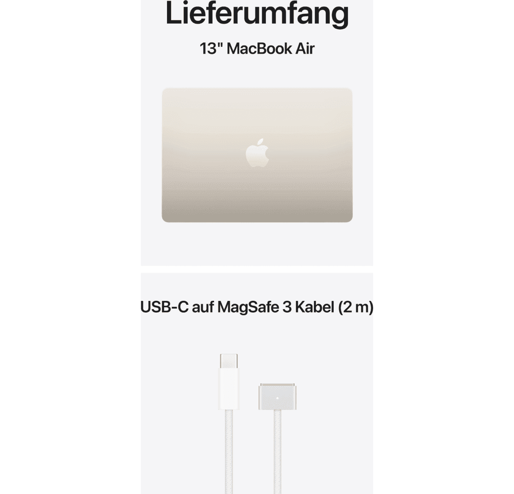 Sternenlicht Apple MacBook Air 13" Laptop - Apple M5 - 16 GB - 512 GB SSD - Apple 8-Core - Deutsch (QWERTZ).6
