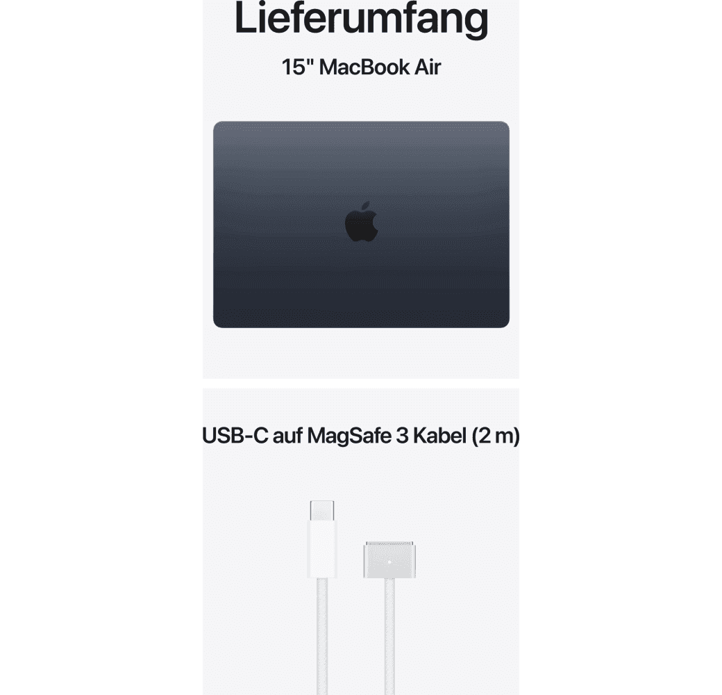 Mitternacht Apple MacBook Air 15" Laptop - Apple M5 - 16 GB - 512 GB SSD - Apple 10-Core - Deutsch (QWERTZ).6