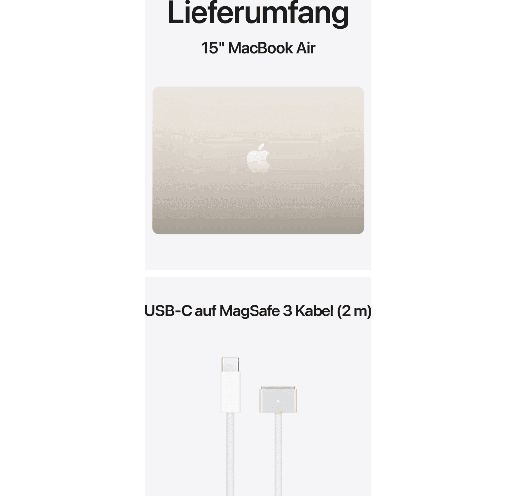 Sternenlicht Apple MacBook Air 15" Laptop - Apple M5 - 16 GB - 512 GB SSD - Apple 10-Core - Deutsch (QWERTZ).6