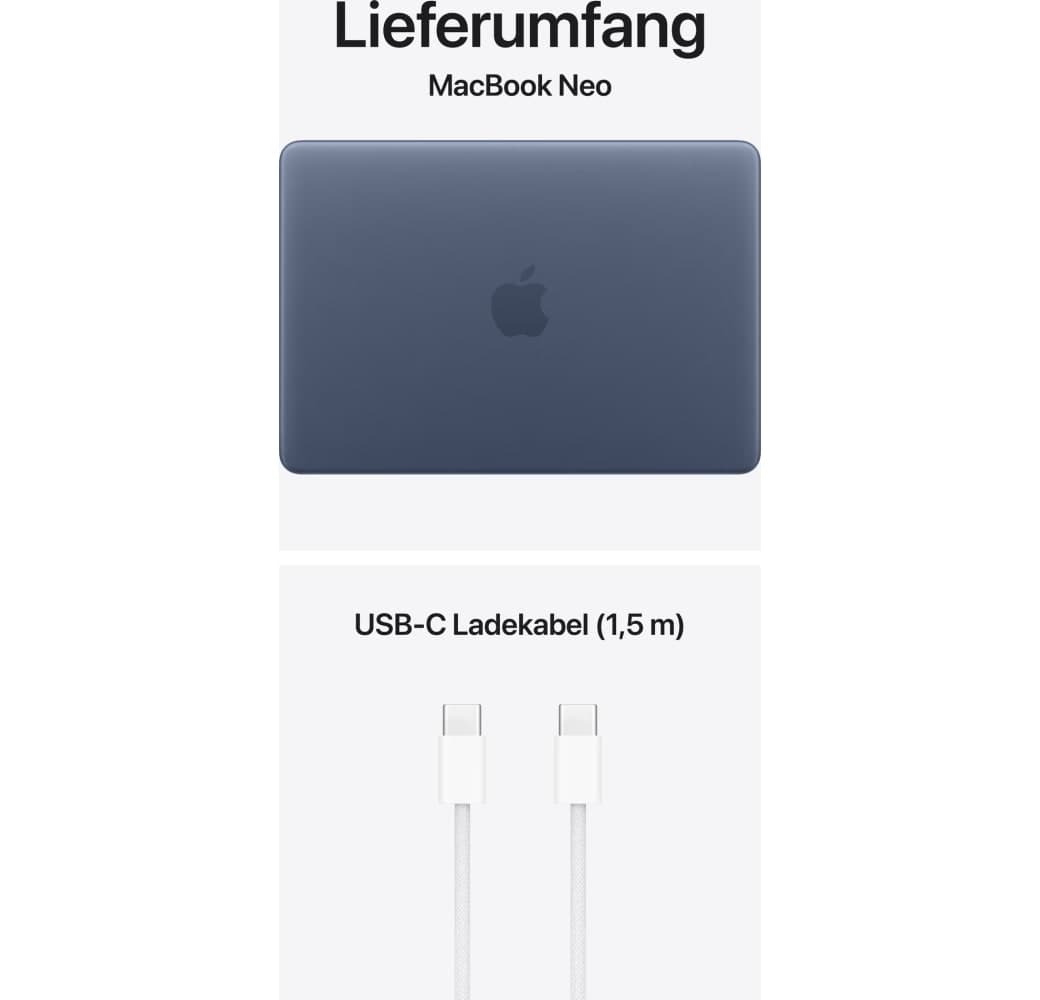 Indigo Apple MacBook Neo 13" Laptop - Apple A18 Pro - 8GB - 512GB SSD - Apple 5-core - German (QWERTZ).6