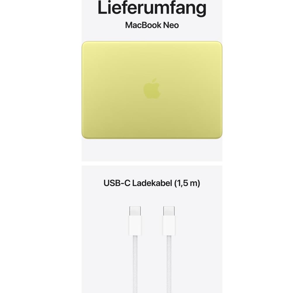 Citrus Apple MacBook Neo 13" Laptop - Apple A18 Pro - 8GB - 512GB SSD - Apple 5-core - German (QWERTZ).6