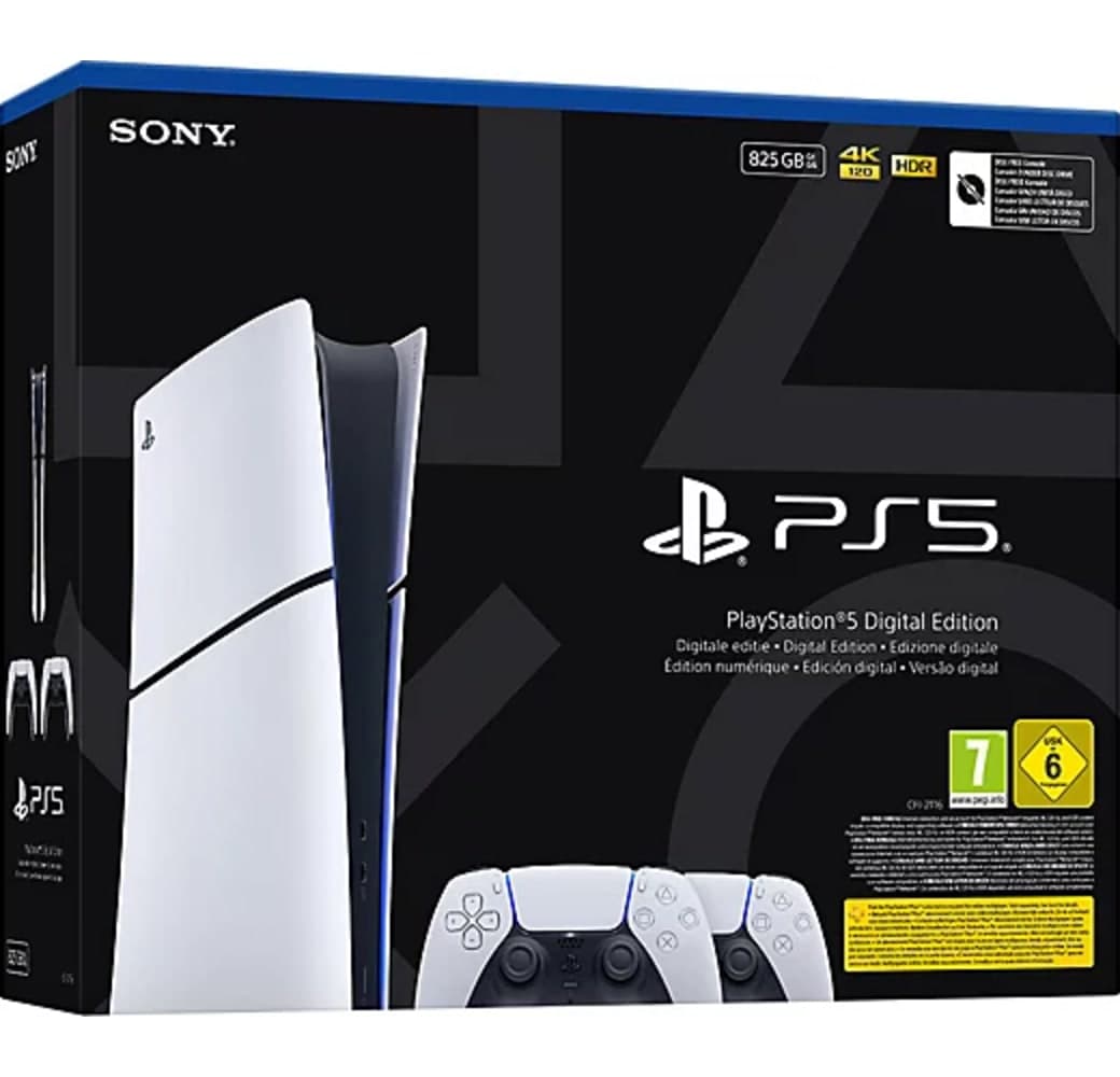 Weiß Sony PlayStation 5 Slim Digital - 2x DualSense® Wireless-Controller Bundle.2