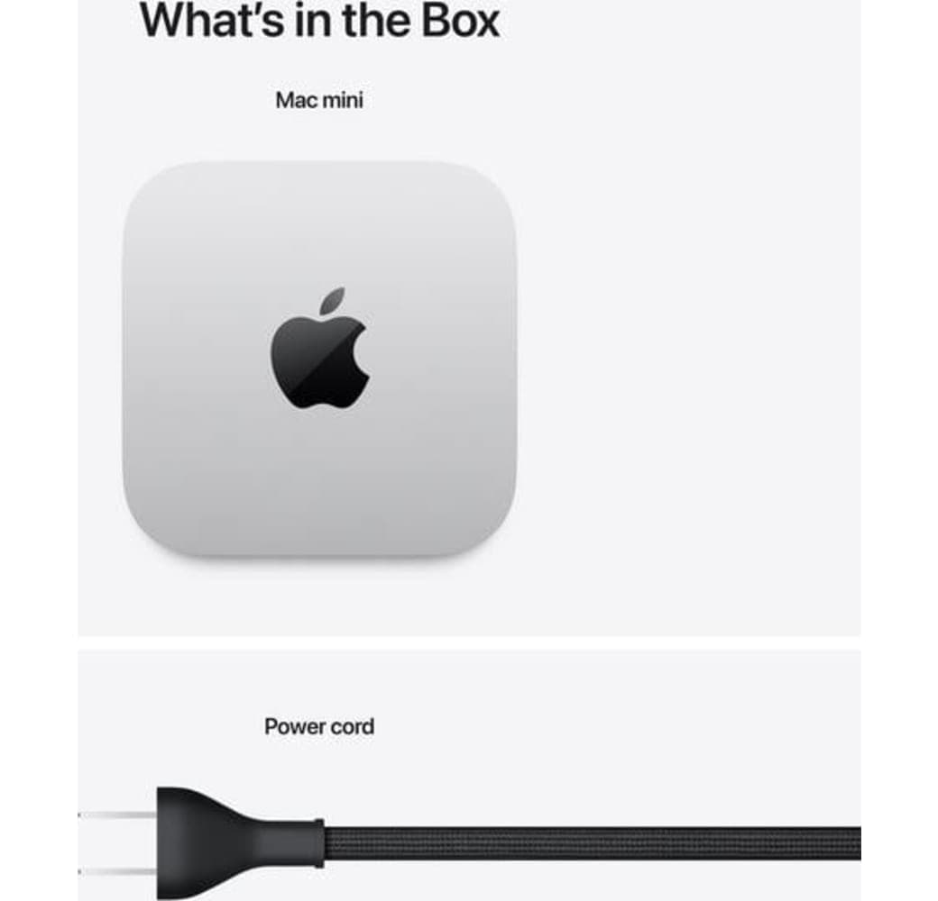 Silber Mac Mini - Apple M4 Chip mit 16GB Arbeitsspeicher 256GB SSD - Integrated 10-core GPU.5