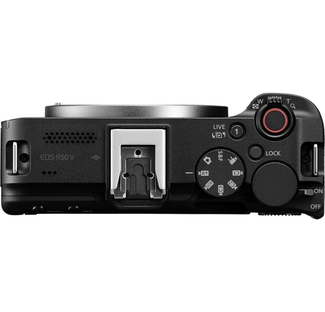 Schwarz Canon EOS R50 V + RF-S 14-30mm f/4-6.3 IS STM PZ.3