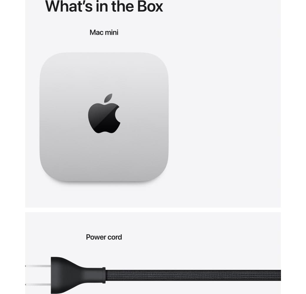 Silber Apple Mac mini Desktop – M4 10-Core – 24 GB RAM – 512 GB SSD – Integrierte 10-Core-GPU.3