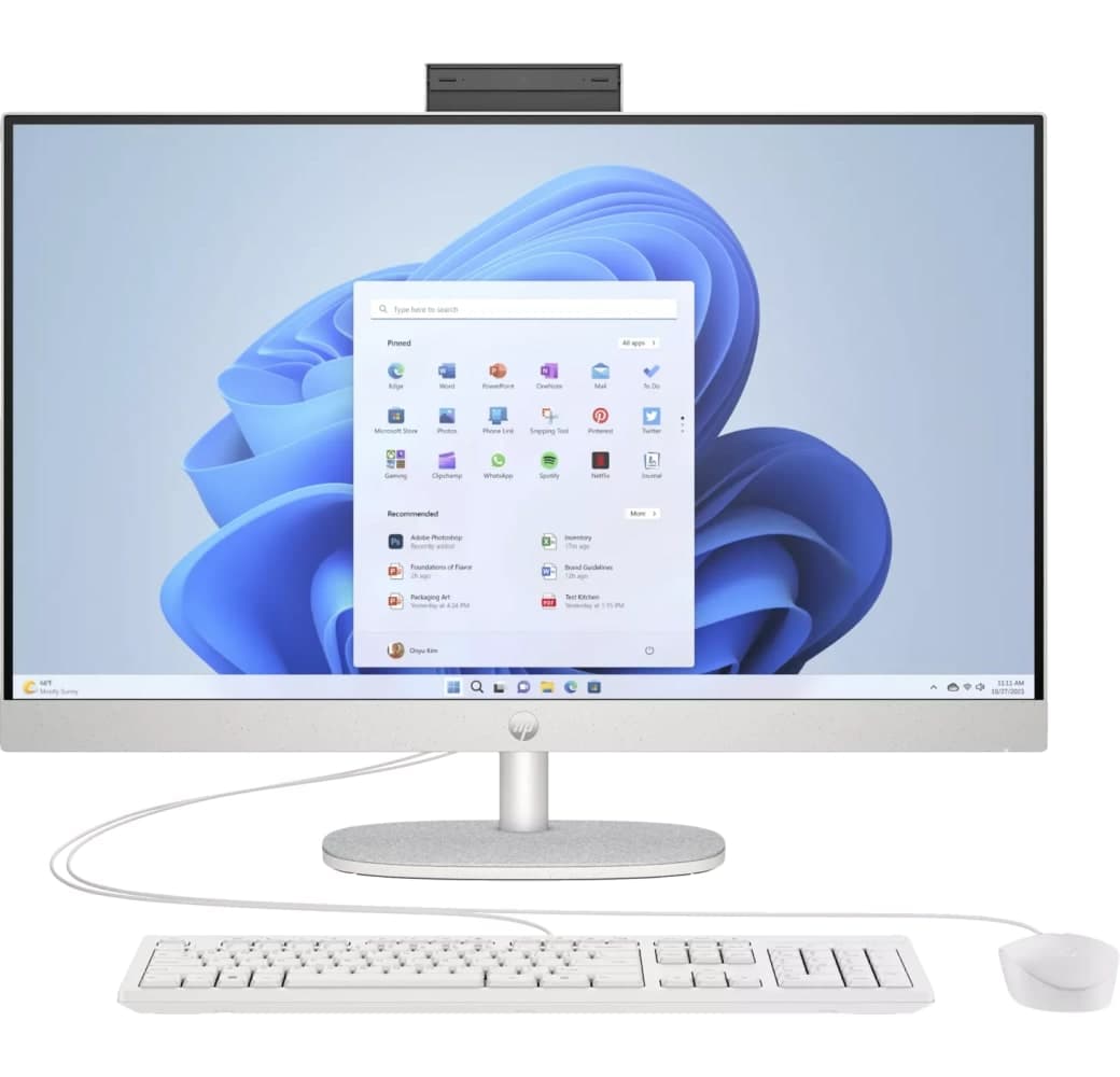 White HP 27-cr0375ng All-in-One - 27" - AMD Ryzen™ 7 7730U - 16GB - 1TB SSD - AMD Radeon™ Graphics - German (QWERTZ).1
